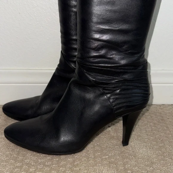 Cole Haan Black Heeled Boots - Picture 3 of 10